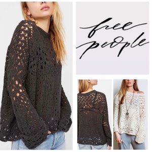 Free People Travelling Lace Sweater